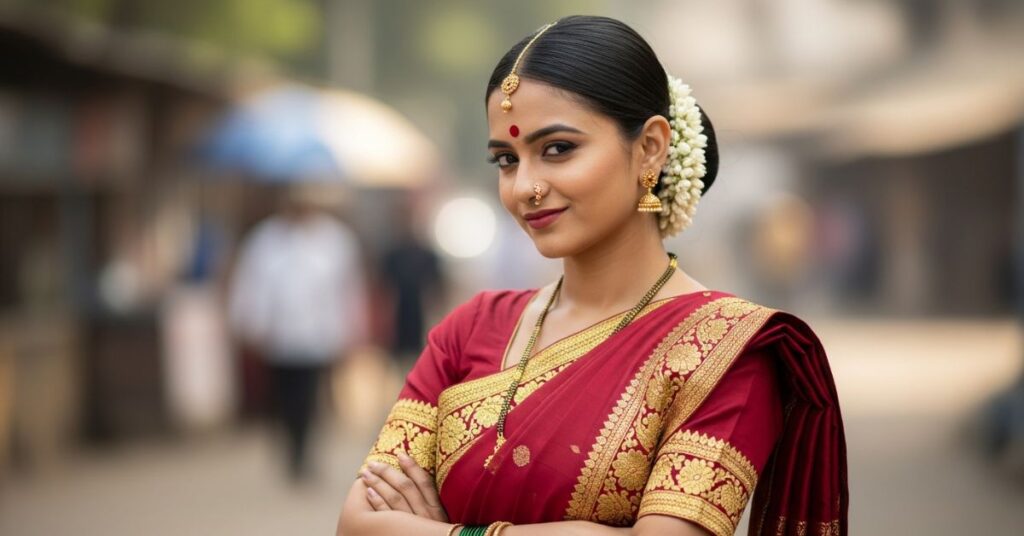 साडी captions for instagram marathi