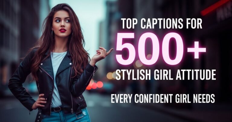 500+ Top Caption for Stylish Girl Attitude Every Confident Girl Needs