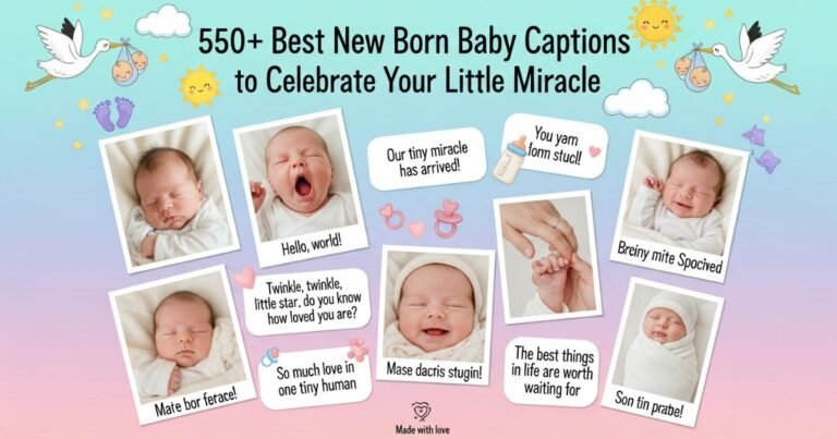 550+ Best New Born Baby Caption to Celebrate Your Little Miracle