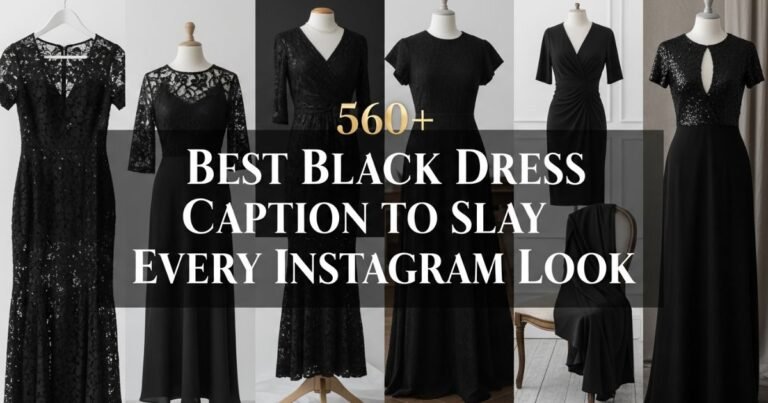 560+ Best Black Dress Caption to Slay Every Instagram Look