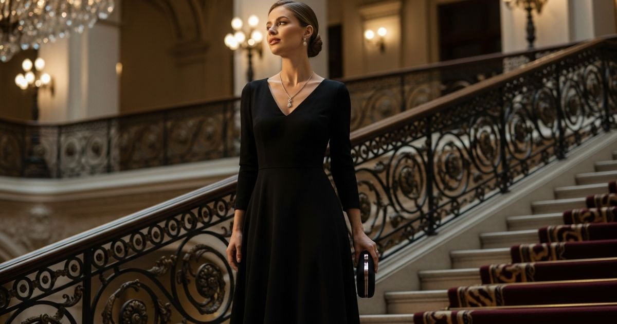 classy-black-dress-caption-for-instagram-posts