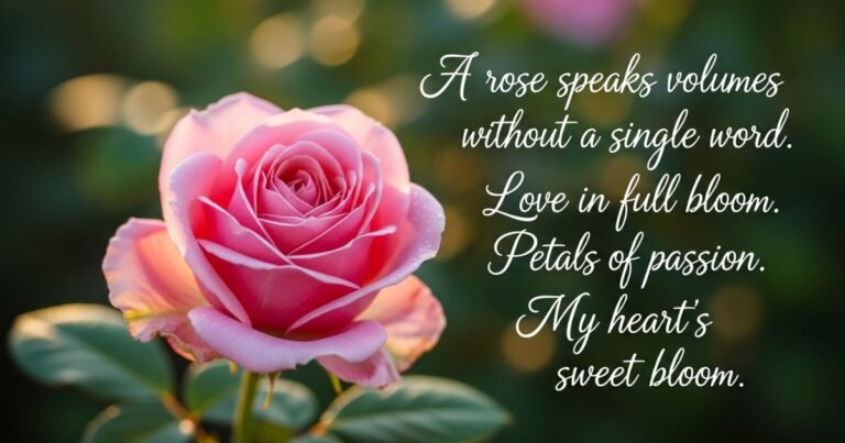 Rose Caption: Beautiful & Romantic Lines for Instagram