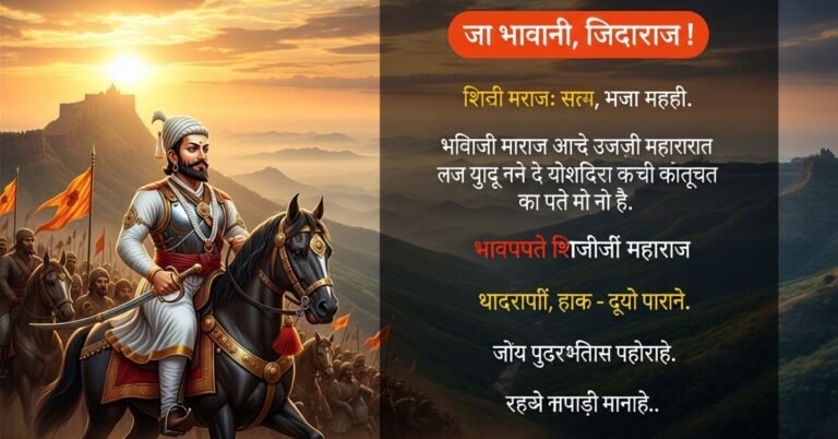 Shivaji Maharaj Caption in Marathi