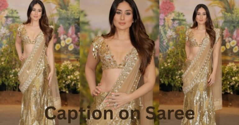 Caption on Saree